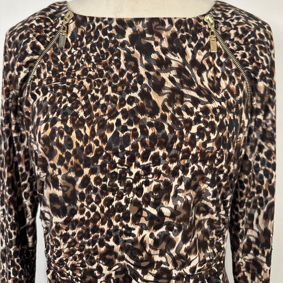 Joseph Ribkoff Leopard Print Ruched Dress - Picture 2 of 7
